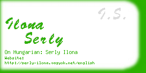ilona serly business card